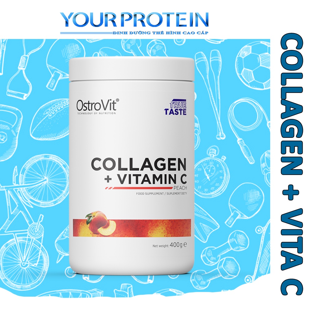 Thực phẩm bổ sung chăm sóc sắc đẹp Collagen + Vitamin C - 400g - OstroVit
