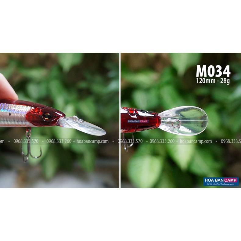 Mồi Lure Minnow FL M034 Sinking | 120mm - 28g