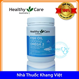 Dầu cá Fish Oil 1000mg Omega 3 Healthy Care, 400 viên - Mẫu mới