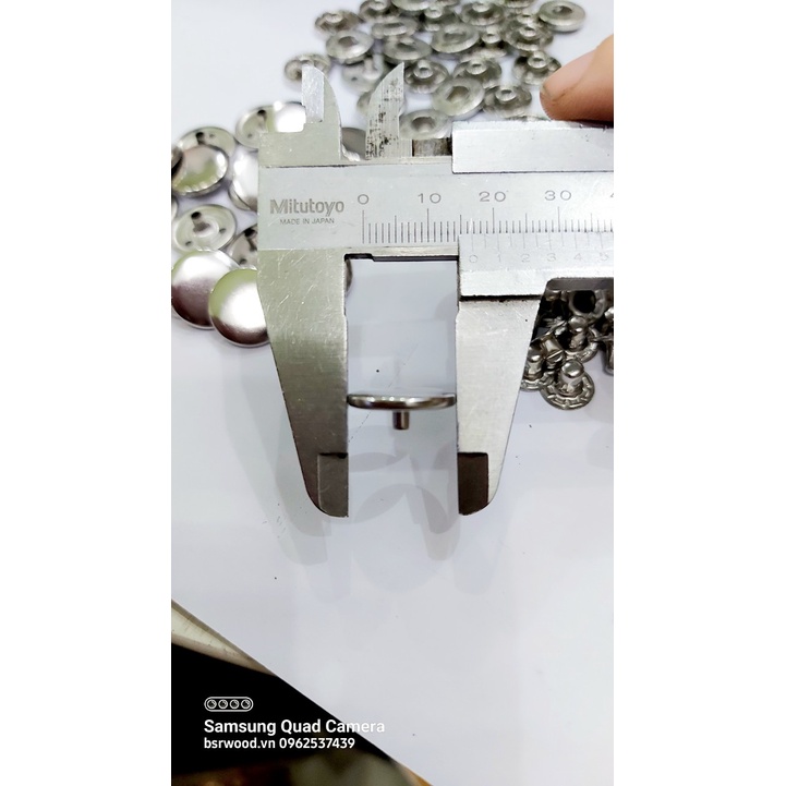 Nút bấm 4 thành phần  Cúc bấm áo khoác Loại 17mm Bằng thau không gỉ Màu bạc, vàng, đồng, đen Phụ liệu may mặc