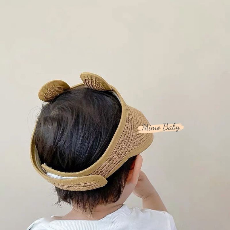 Mũ cói nửa đầu gắn tai thỏ dễ thương cho bé MH111 Mimo Baby