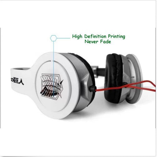 Tai nghe chụp tai cho âm thanh trầm phong cách phim hoạt hình Attack on Titan | BigBuy360 - bigbuy360.vn