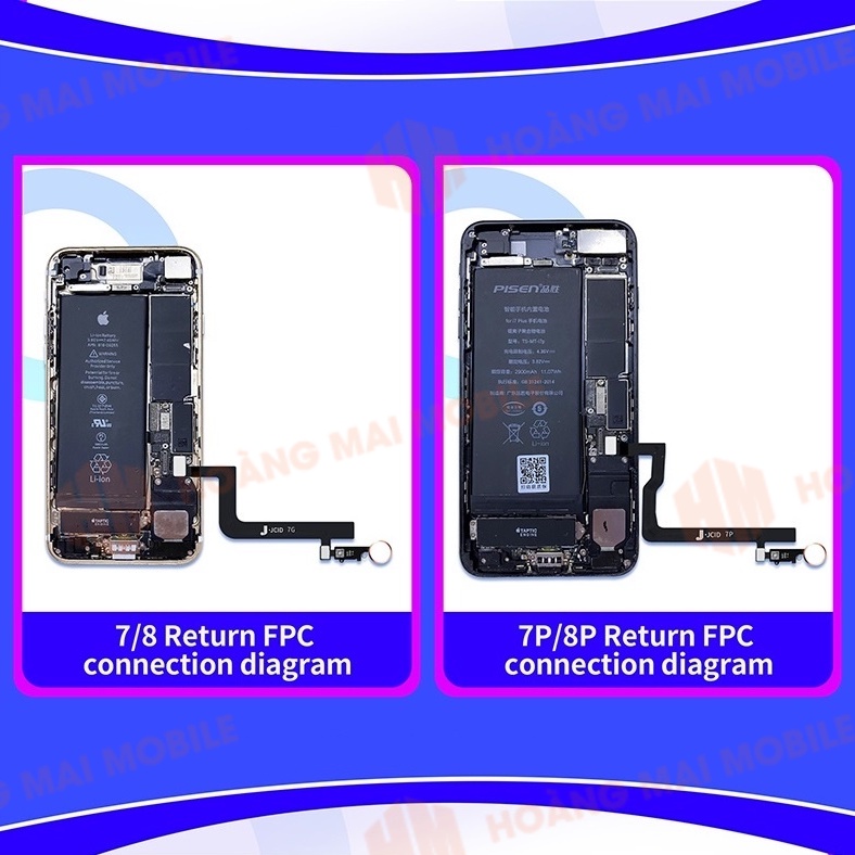 Cáp gắn nút home zin cho iP7/7P/8/8P hãng JC và Luban