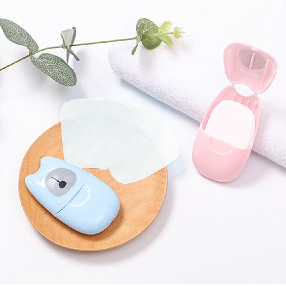 Hộp 50 Miếng Xà Phòng Giấy Dùng Một Lần Tiện Dụng Khi Đi Du Lịch