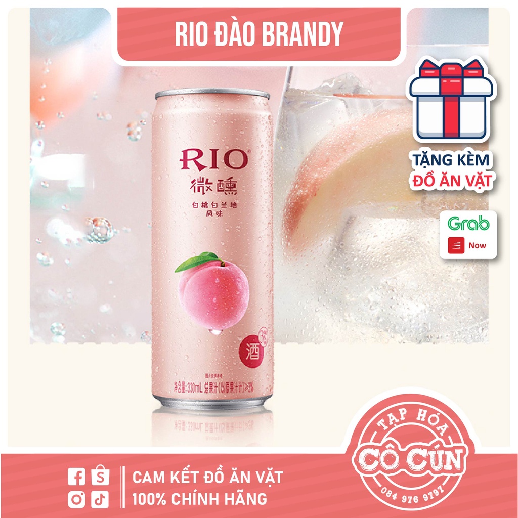 Cocktail Hoa quả cao cấp RIO - Lon 330ml độ cồn 3% - đủ 9 vị cực hot, cực trendy, ngon và dễ uống