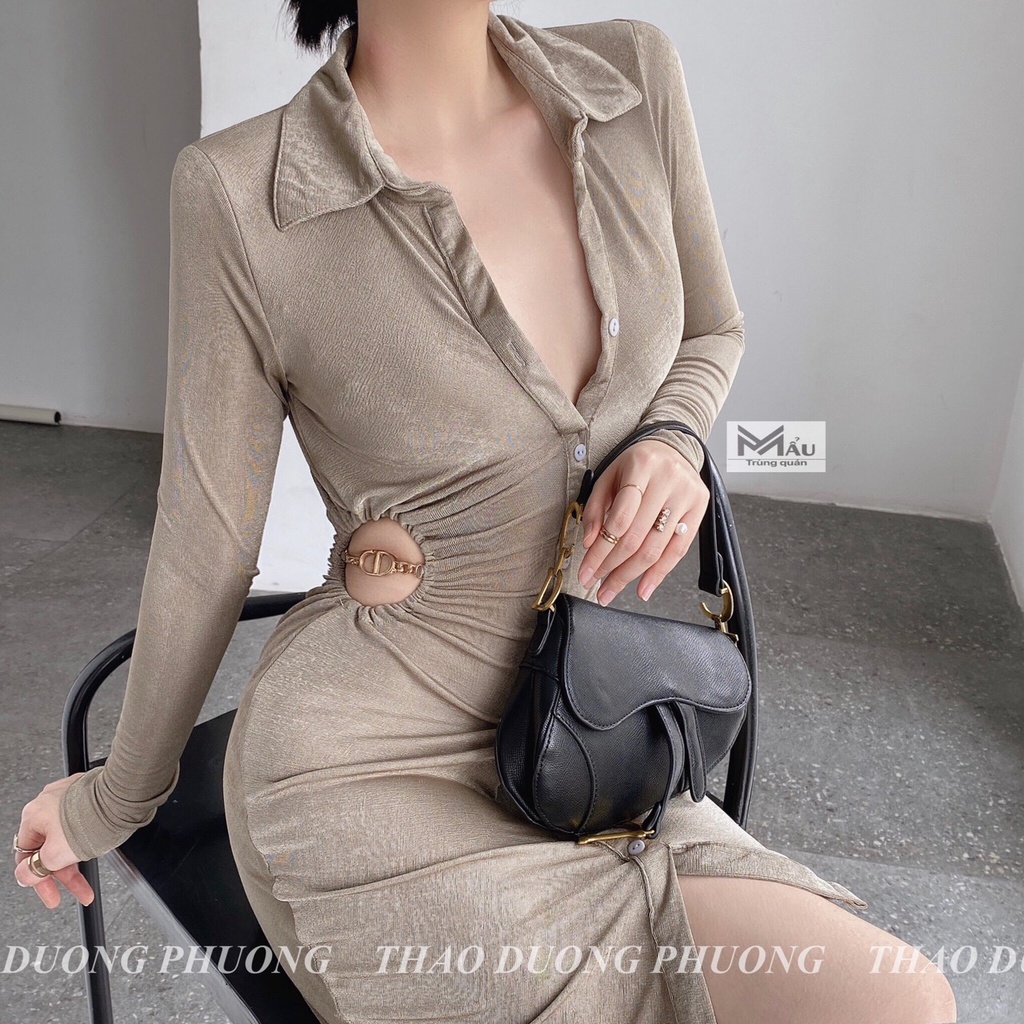 Váy xích khoét eo 3 màu Sang Xịn Mịn Hàng Cao Cấp