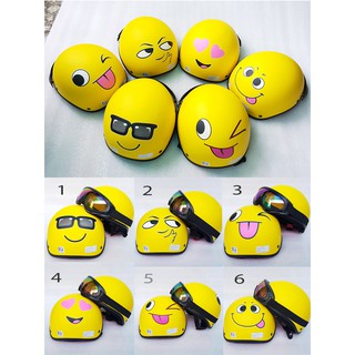 NÓN BẢO HIỂM NỮA ĐẦU-ICON MẶT CƯỜI-KÈM KÍNH UV 7 MÀU-ĐẠT CHUẨN CR