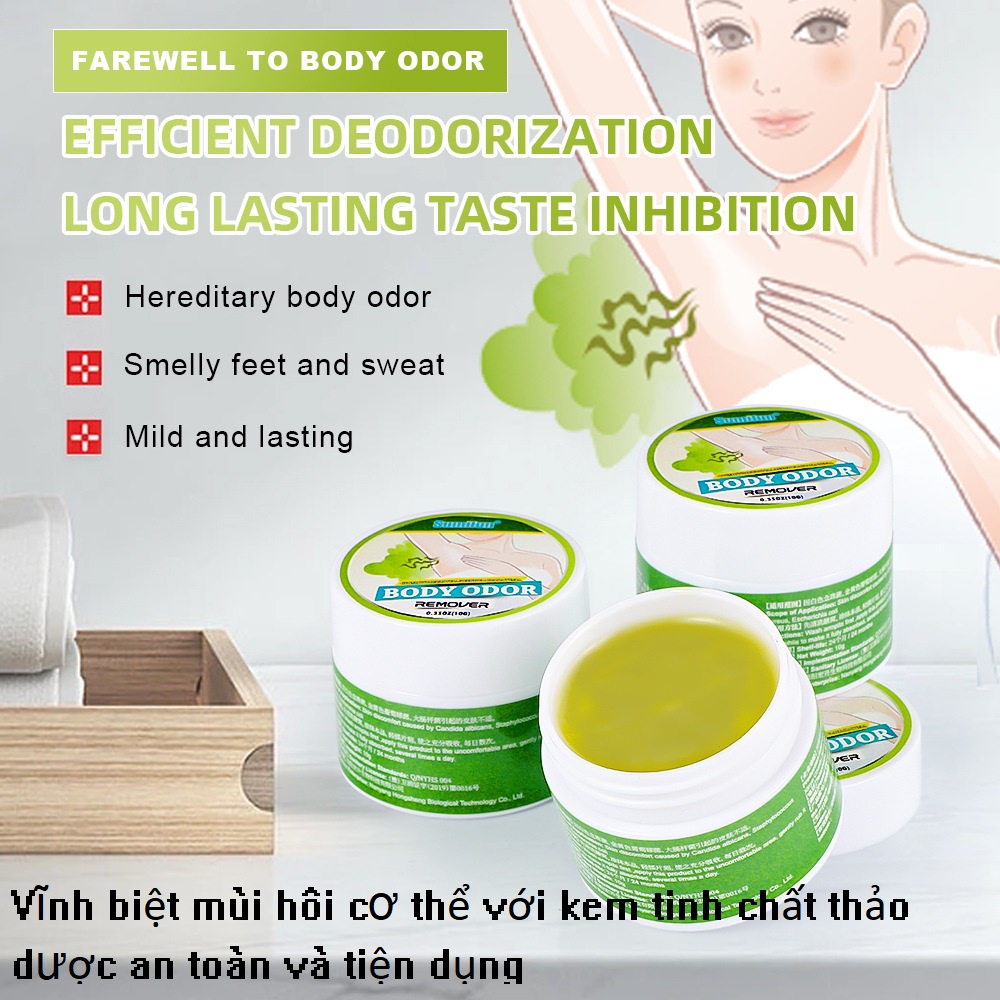 Kem khử mùi hôi nách, mùi hôi cơ thể, tinh chất thảo dược thiên nhiên