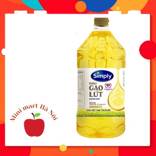Dầu ăn gạo lứt Simply can 2l