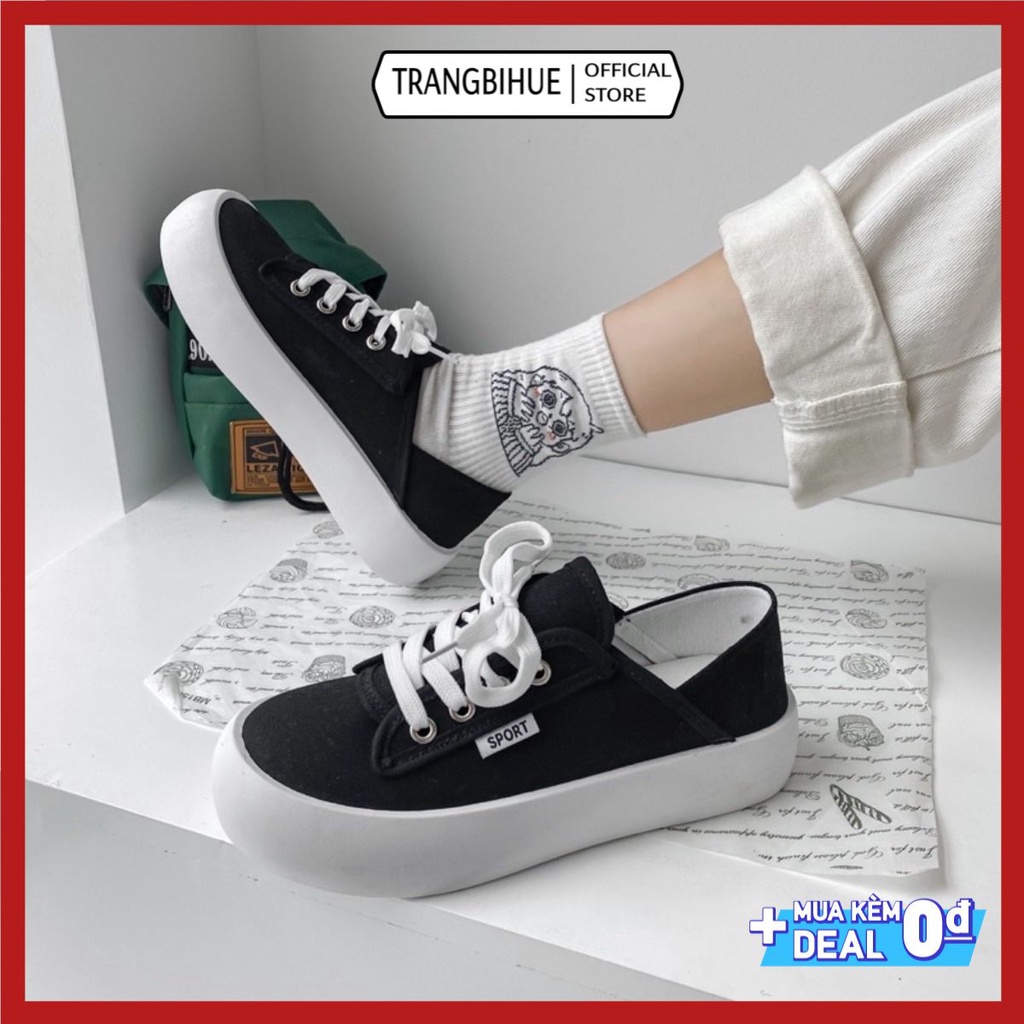 Giày Độn Đế Bánh Mì FASHION UFA dây buộc nhiều màu cực cá tính