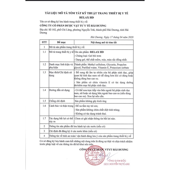 Hộp 30 gói gel bôi trơn Relax HD mát lạnh