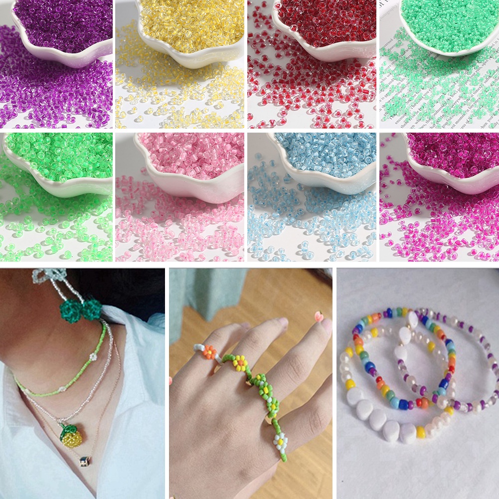 Hạt Acrylic Tròn Dẹt Trong Suốt Nhiều Màu Làm Vòng Tay/Vòng cổ DIY Thời Trang