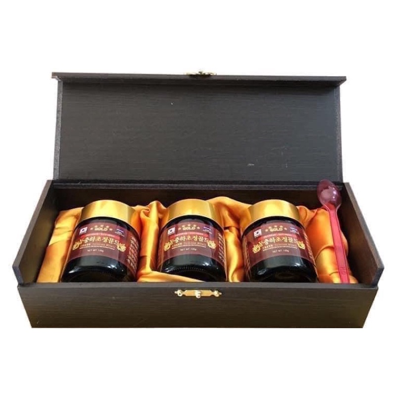 [DATE MỚI] Cao Đông Trùng Hạ Thảo GOLD Hộp Gỗ Đen 3 lọ Hàn Quốc