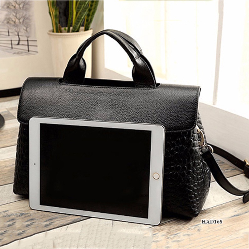 Túi xách nữ da thật dáng hộp ngang, đeo chéo cầm tay phong cách trẻ trung, nhiều ngăn phù hợp đi chơi đi làm HAD168