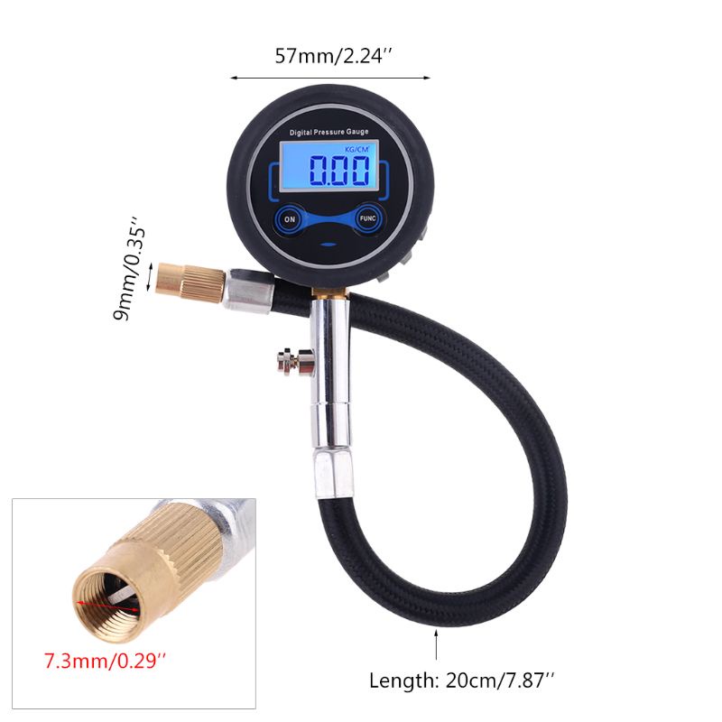 Đồng Hồ Đo Áp Suất Không Khí Với Ống Cao Su Và Đầu Nối Nhanh