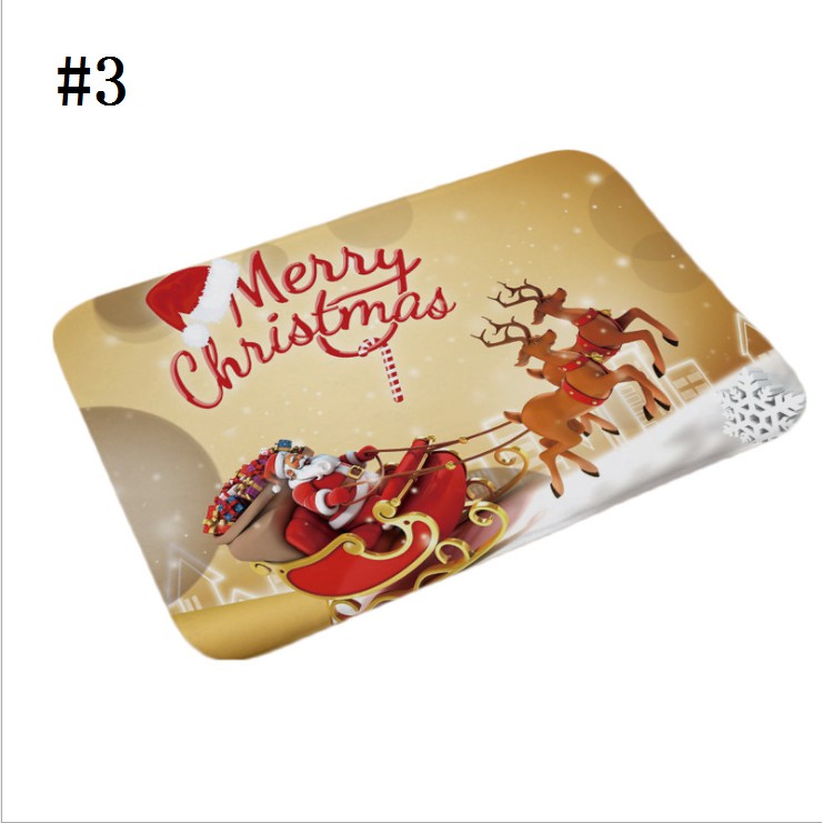 Thảm chùi chân chống trượt in họa tiết ông già Noel