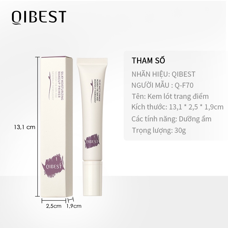 Kem lót trang điểm Qibest kiểm soát dầu làm sáng da dưỡng ẩm tự nhiên che lấp lỗ chân lông 20g
 | BigBuy360 - bigbuy360.vn