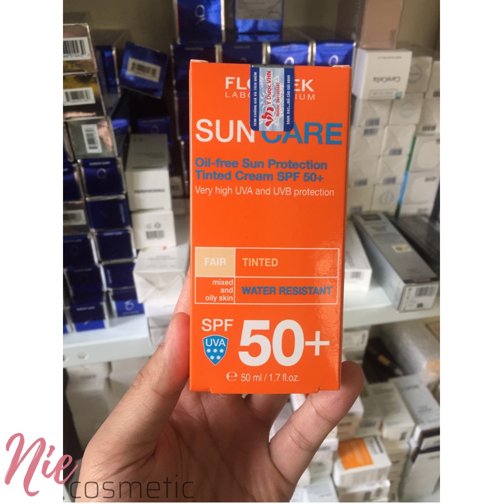 Kem chống nắng Floslek Laboratorium Sun Care Oil Free Sun Protection Tinted Cream SPF50+ 50ml