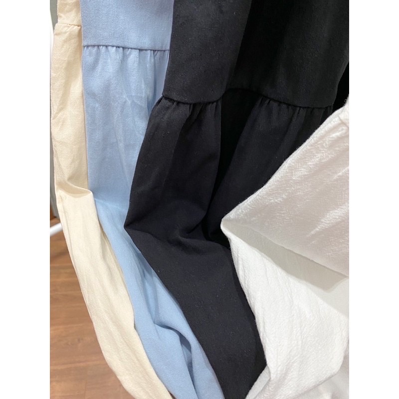 Đầm - Váy Hai Dây Babydoll Thô Thắt Nơ Ulzzang 4 Màu 1605