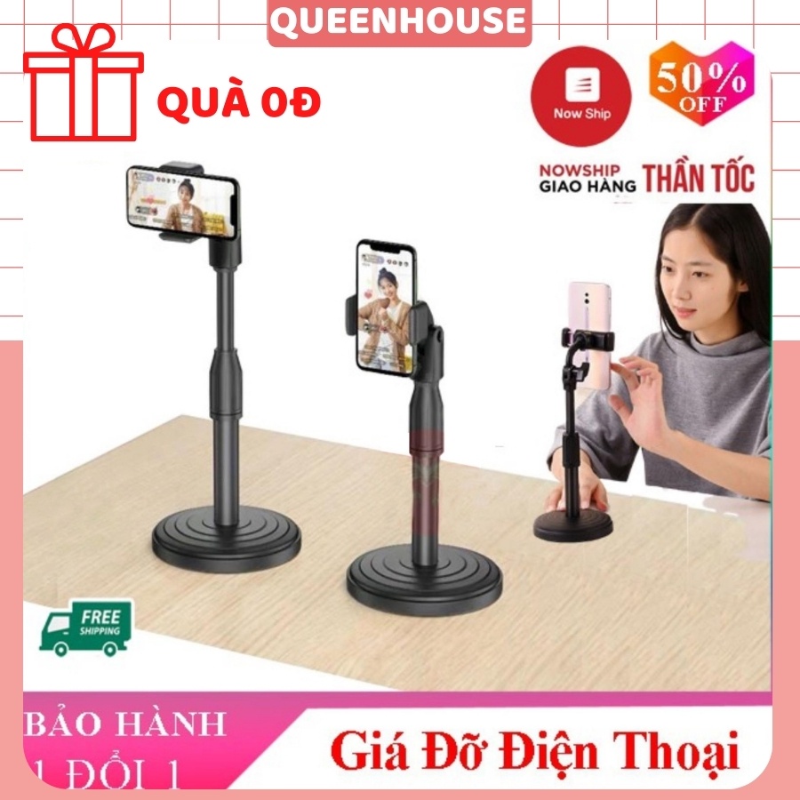 Giá Đỡ Điện Thoại để bàn livestream, kệ điện thoại xem video dùng để quay phim ghi hình QH19 - QUEENHOUSE
