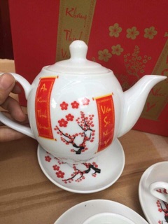 Bộ ấm chén bát tràng
