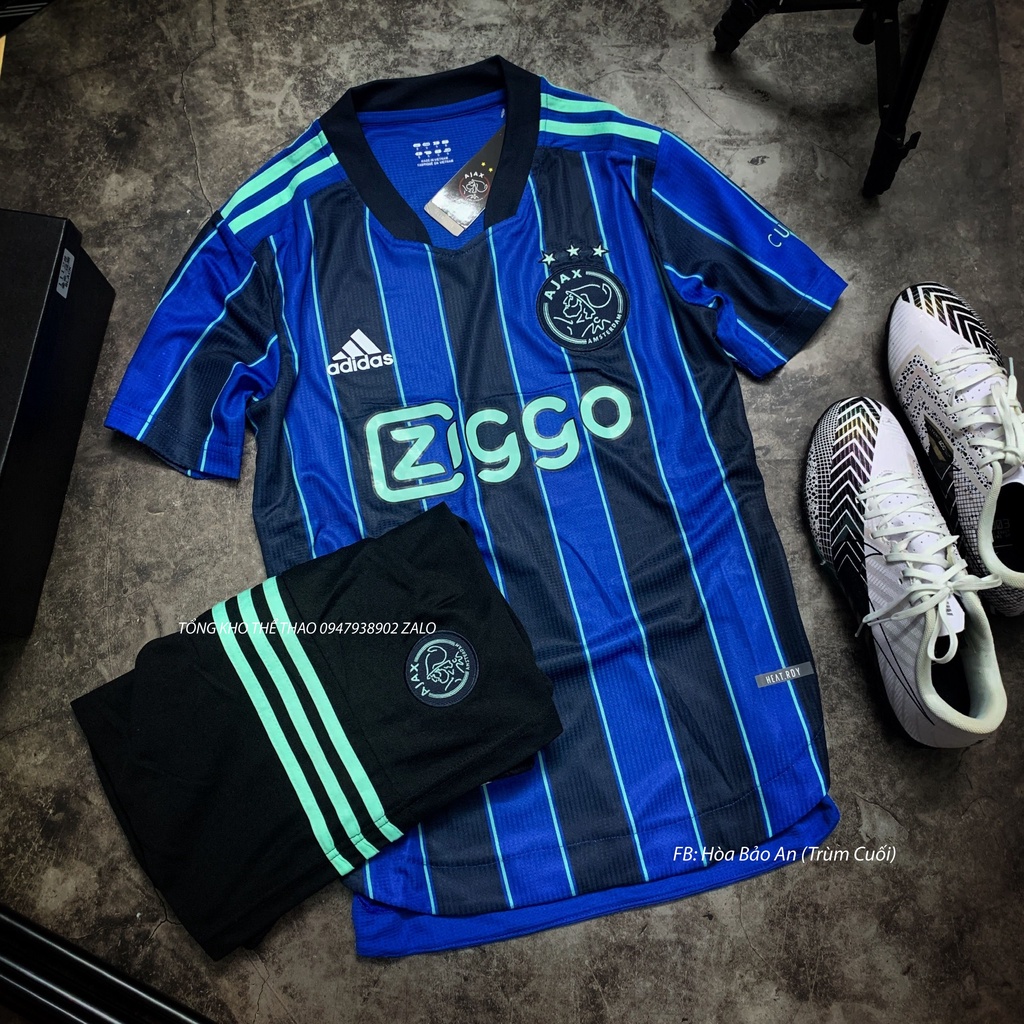 Áo Ajax Amsterdam màu xanh - đen mẫu mới 2021- 2022 sân khách