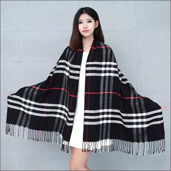 Burberry Khăn Choàng Cổ Vải Cashmere Giữ Ấm Mùa Đông Cho Nam Nữ