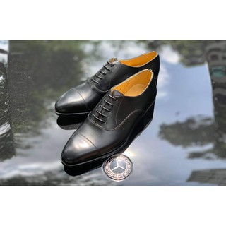 Giày Oxford Cap Toe - Phom D - Da bê Ý - Đế khâu Blake