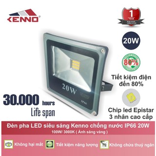 Đèn Pha Led Chống Nước Chịu Lực L1PS20W-Ánh Sáng Trắng - KENNO