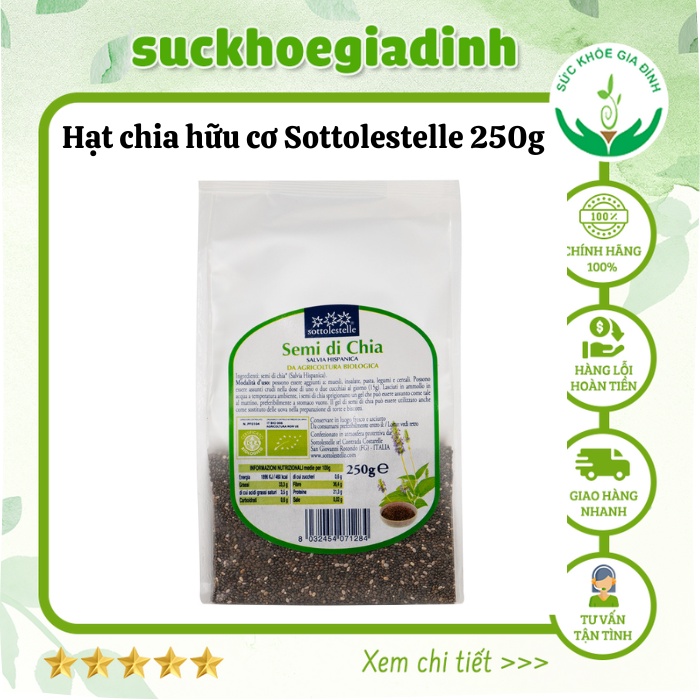 Hạt Chia Hữu Cơ Chia 250g
