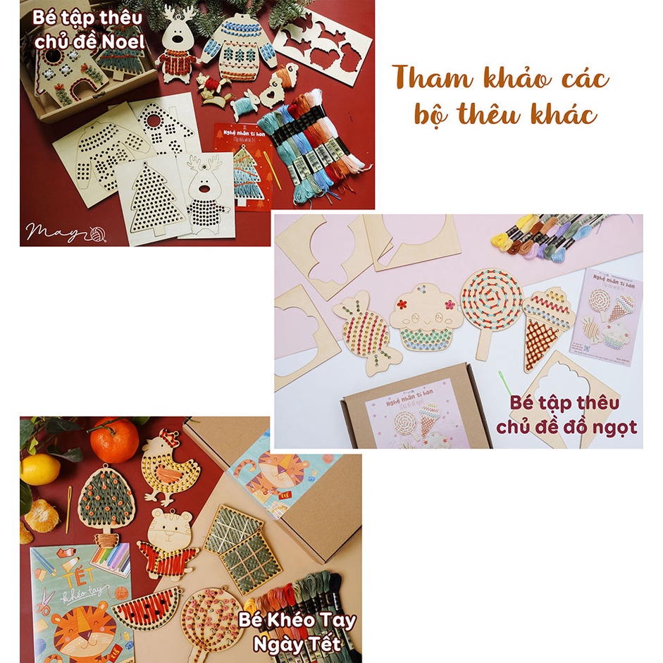 [Bé tập thêu] Thêu chủ đề Động vật