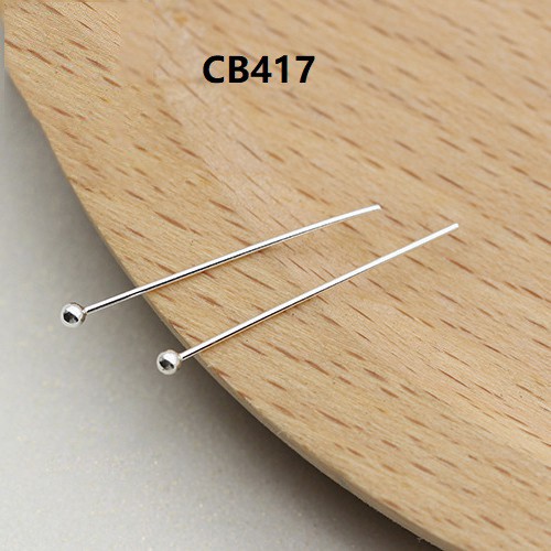 Charm đinh nối xiên hạt - Charm bạc 925 - Mã CB415 CB416 CB417