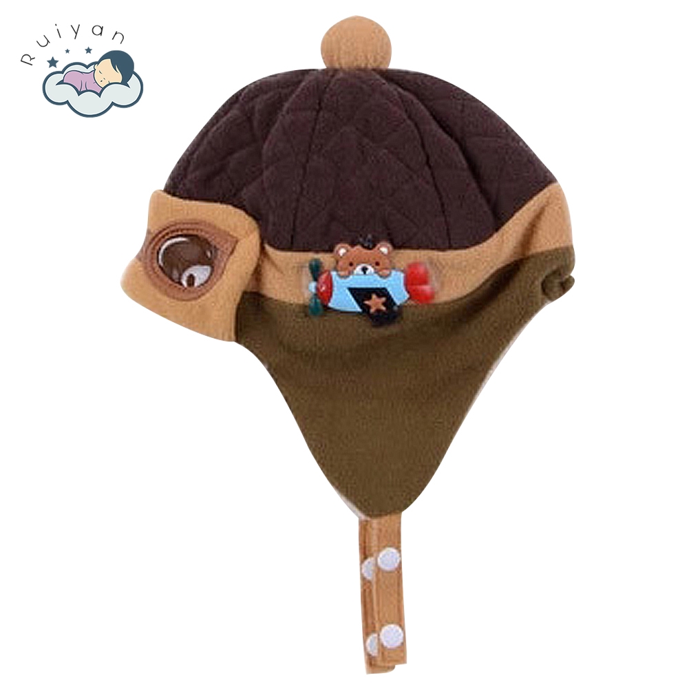 Mũ phi công bằng len giữ ấm cho bé thiết kế xinh xắn phù hợp cho mùa đông