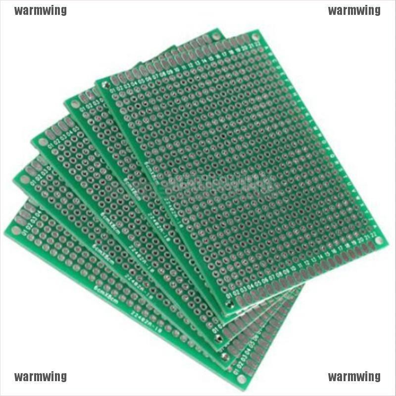 Bộ 5 Tấm Sợi Thủy Tinh PCB Hai Mặt Kích Thước 6x8cm In Họa Tiết