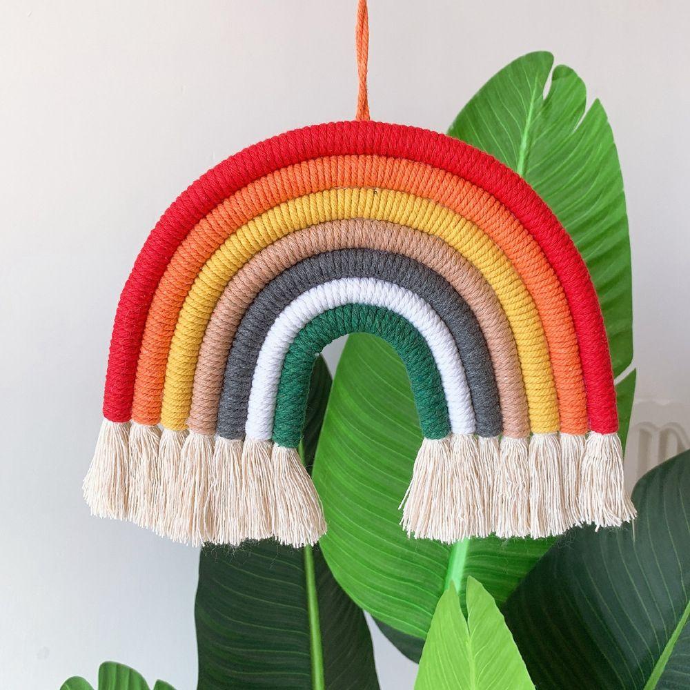 Phụ Kiện Cầu Vồng Handmade Phong Cách Boho Treo Trang Trí Phòng Cho Bé