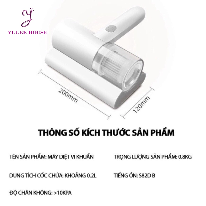 MÁY HÚT BỤI GIƯỜNG NỆM DIỆT KHUẨN CÓ TIA UV GIÁ RẺ - MÁY HÚT BỤI GIA ĐÌNH, HÚT LÔNG THÚ CƯNG MINI - YULEEHOUSE
