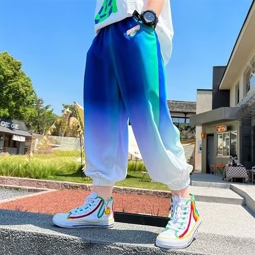 Quần thể thao BXPB màu gradient phong cách thời trang Hàn Quốc dành cho bé trai 4-15 tuổi