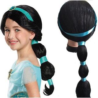 Disney Cosplay Frozen Elsa Anna Jasmine Snow Princess Series Crown Wig +  Magic Wand Wig Halloween Cosplay Hair | Shopee Việt Nam