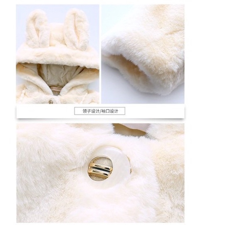 AT81346 [Ảnh thật] Áo khoác lông dày bé gái mặc mùa đông hàng nhập - Thời Trang Dương