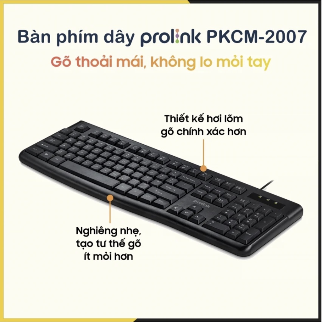 Bàn phím có dây Prolink PKCM-2007