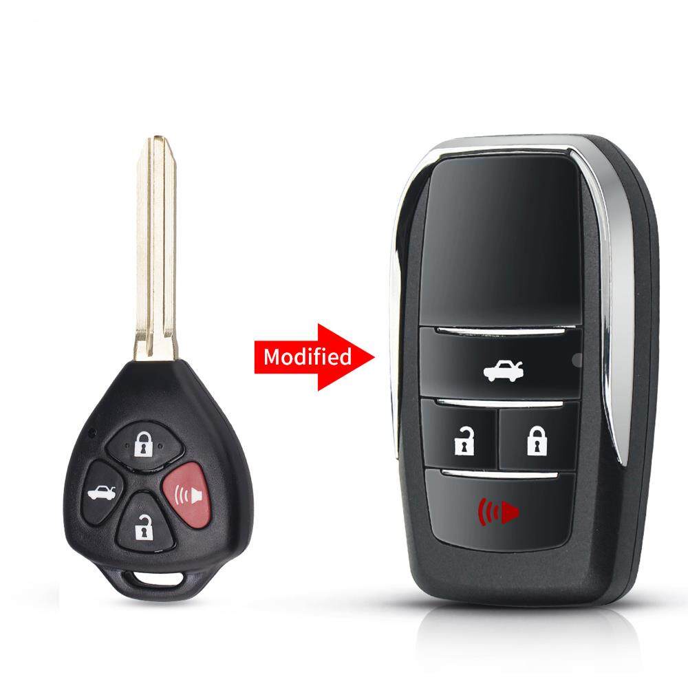 Vỏ chìa khóa điều khiển từ xa 4 nút cho Toyota Avlon Crown Corolla Camry Rav4 Reiz Yaris Prado