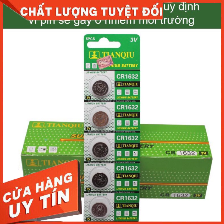 [HDMusictechnology] Pin CR1632 DL1632 1632 Tianqiu 1 vỉ 5 viên