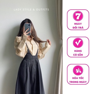 Áo sơ mi tay dài kiểu vintage lady style & outfits