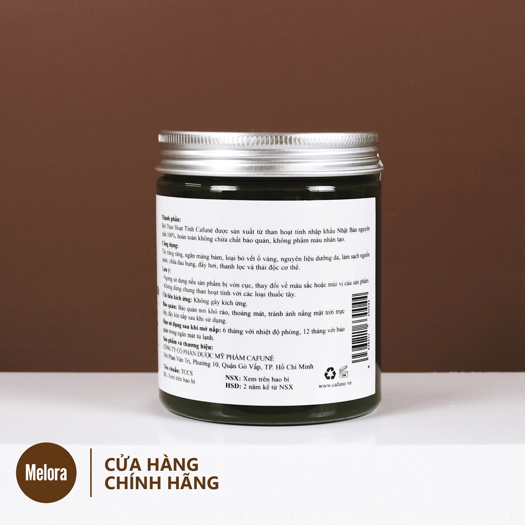 Than hoạt tính trắng răng hữu cơ Cafuné | Nhập Khẩu Nhật Bản | Giúp răng trắng sáng ,sạch mảng bám hiệu quả 120g
