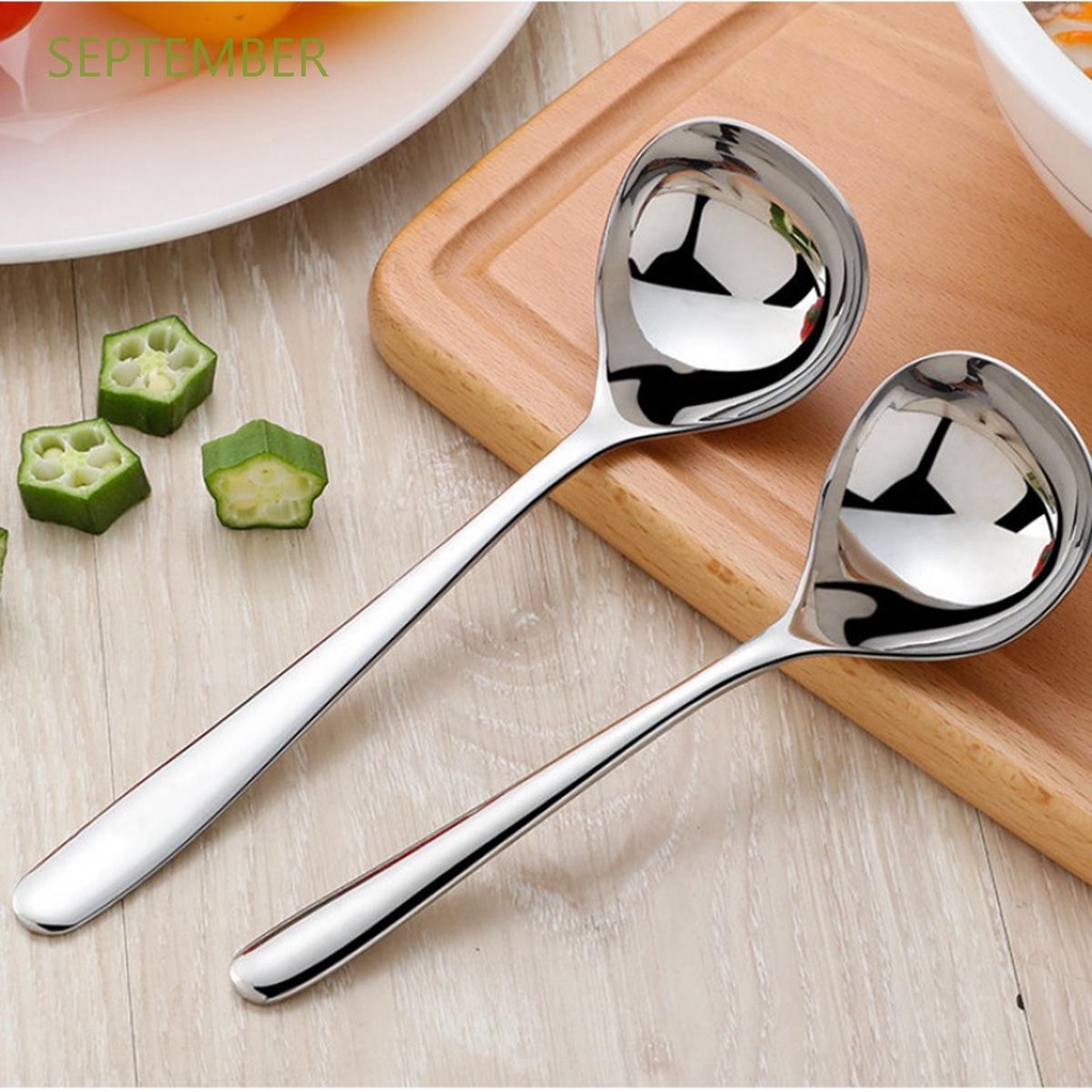 Set 2 Muỗng Múc Canh Bằng Thép Không Gỉ Dày Dặn Tiện Dụng Cho Nhà Bếp/ Khách Sạn (Có Bán Lẻ)