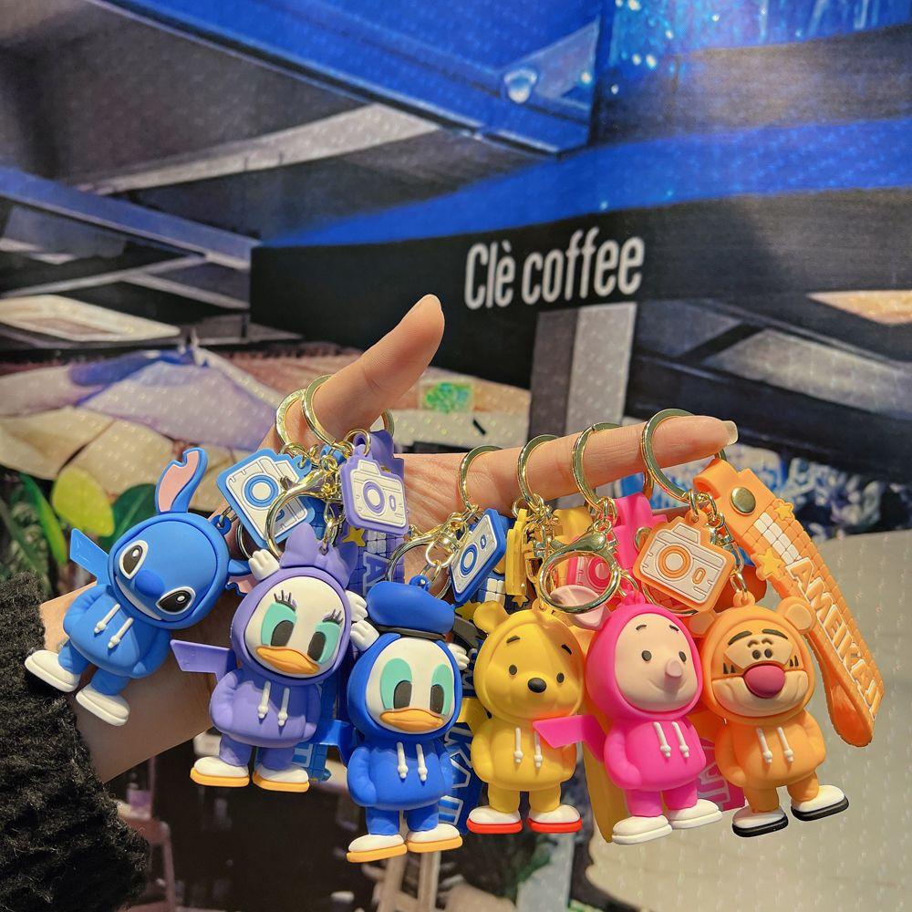 Móc Khóa Hình Chuột Mickey Minnie Stitch Dễ Thương