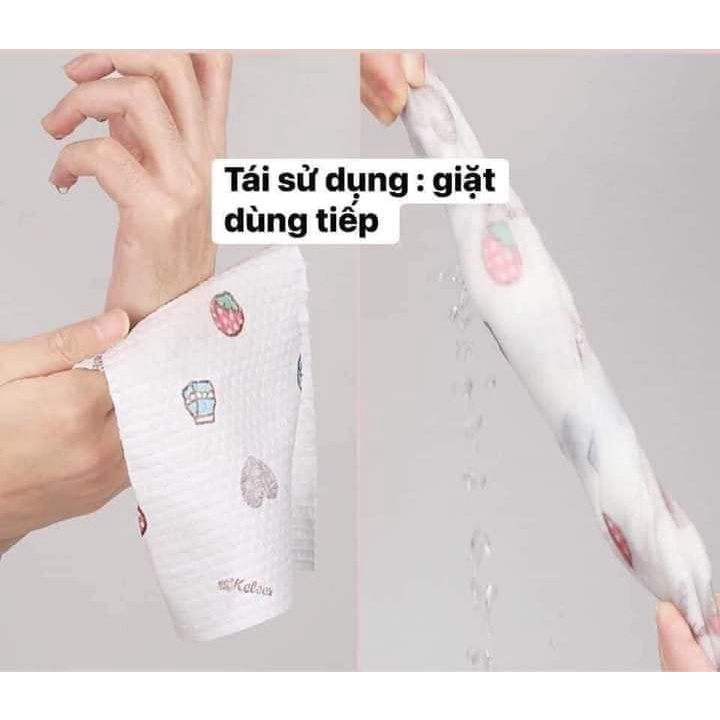 Cuộn giấy Lau Bếp Đa Năng_ Cuộn To Siêu Dai Có Thể giặt Tái Sử Dụng