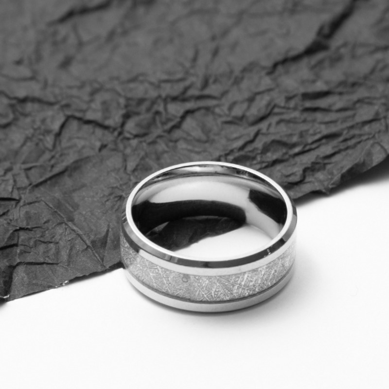 Nhẫn Thép Titan Đơn Giản Phong Cách Harajuku Đường Phố Cho Nam Nữ