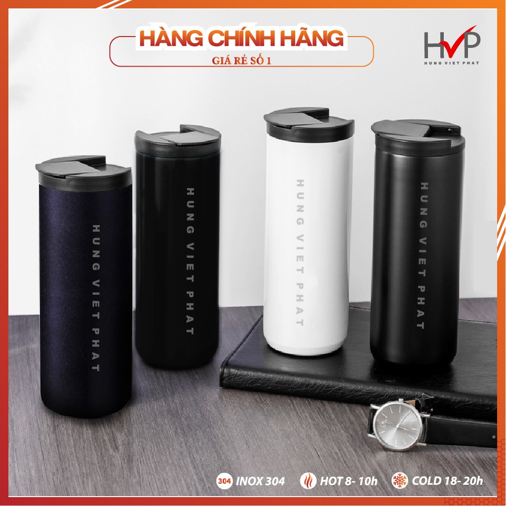 Cốc giữ nhiệt kiểu dáng thon gọn thương hiệu HVP⭐Chính hãng 100%⭐Ly giữ nhiệt Cao Cấp, inox 304- Dung Tích 380ml & 510ml