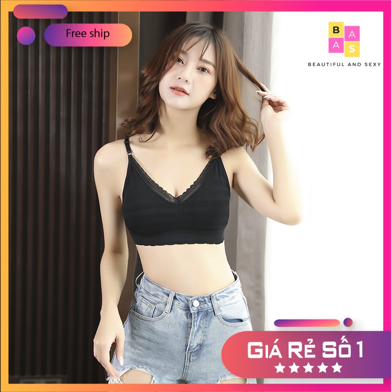 Áo bra ren dây mảnh, áo bralette tập Gym, Yoga BAS040